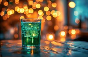 ai gegenereerd allemaal de st Patrick nacht drinken kaartjes aanbiedingen foto