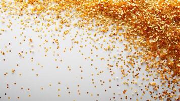 ai gegenereerd minimalistische levendig advertentie achtergrond met weinig gouden confetti en kopiëren ruimte foto