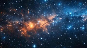 ai gegenereerd dun sterren en sterrenbeelden twinkelen in de uitgestrektheid van ruimte foto