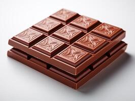 ai gegenereerd chocola bar geïsoleerd Aan wit achtergrond. foto