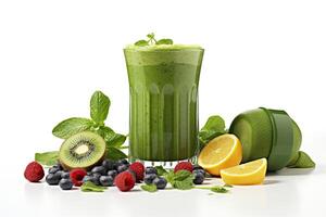 ai gegenereerd kiwi groen smoothie foto