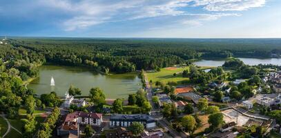 antenne panoramisch visie van Litouws toevlucht druskininkai foto