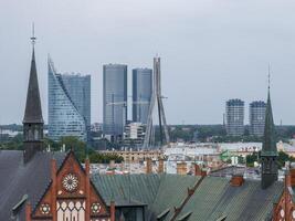 mooi antenne Riga visie van bovenstaande. foto