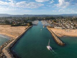 antenne visie van de capitola strand stad- vuurtoren in Californië foto