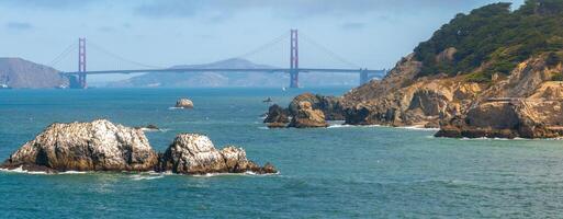 waar de zee voldoet aan de land- in san francisco. foto