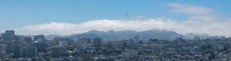 antenne visie van de san francisco binnenstad. foto