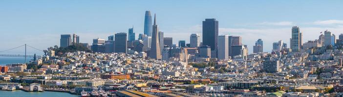 antenne visie van de san francisco binnenstad. foto