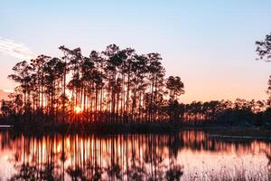 Everglades zonsondergang Florida foto