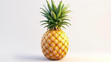 ai gegenereerd ananas geïsoleerd Aan wit achtergrond. foto