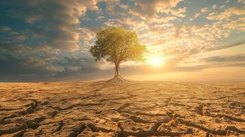 ai gegenereerd wereld milieu dag droogte het voorkomen concept foto