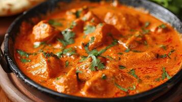 ai gegenereerd kip tikka masala foto