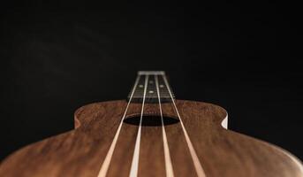 ukelele, detailopname visie met vervagen, 3d geven foto