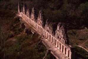 uxmal klassiek Maya ruïnes in de puuc heuvels van Yucatán, Mexico. foto