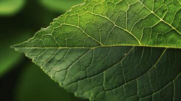 ai gegenereerd groen hortensia blad het verstrekken van een weelderig achtergrond foto