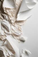 ai gegenereerd rustiek bladeren natuurlijk boho blanco papier getextureerde backdrop neutrale minimaal schoon achtergrond website banier sociaal media foto