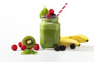 ai gegenereerd kiwi groen smoothie foto