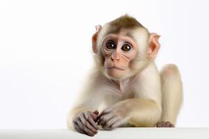 ai gegenereerd makaak aap clip art foto