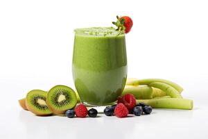 ai gegenereerd kiwi groen smoothie foto