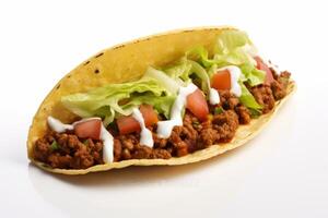 ai gegenereerd taco voedsel clip art foto