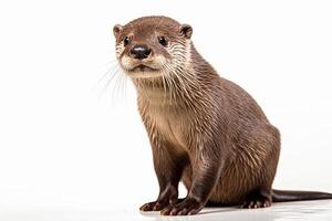 ai gegenereerd schattig Otter clip art foto