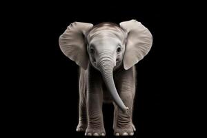 ai gegenereerd baby olifant clip art foto