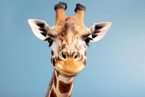 ai gegenereerd giraffe geïsoleerd Aan wit achtergrond foto