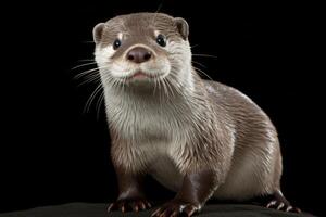 ai gegenereerd schattig Otter clip art foto