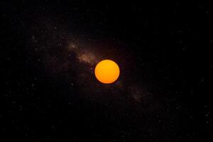groot zon in de ster stof. foto