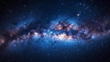 ai gegenereerd de melkachtig manier heelal in allemaal haar pracht, een kosmisch tapijtwerk van sterren en nevels. foto
