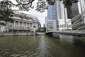 Singapore, 2014, Cavenagh brug, Singapore, Azië foto