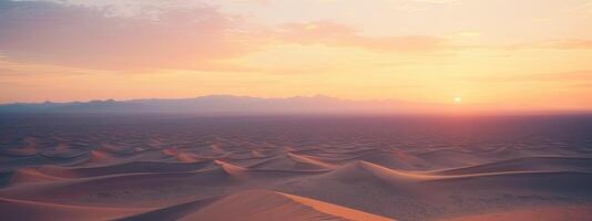 ai gegenereerd antenne visie van woestijn landschap foto