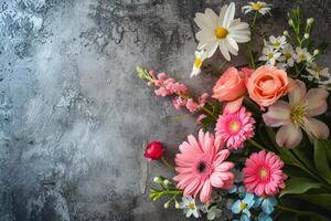 ai gegenereerd mooi bloemen voorjaar achtergrond. bloemen regeling. generatief ai foto