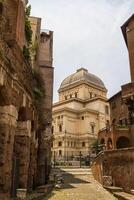 synagoge en het joodse getto in rome, italië foto