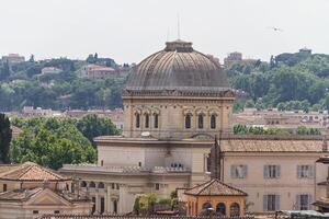 synagoge en het joodse getto in rome, italië foto