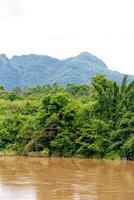 rivier in de jungle, thailand foto