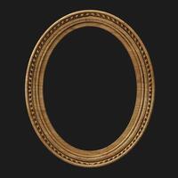 houten ring kader isoleren sjabloon foto