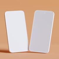 minimalistische modern klei voor mockup verzameling smartphones voor presentatie, toepassing Scherm, informatie grafiek foto