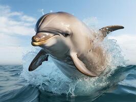 ai gegenereerd portret van dolfijn illustratie, generatief ai foto
