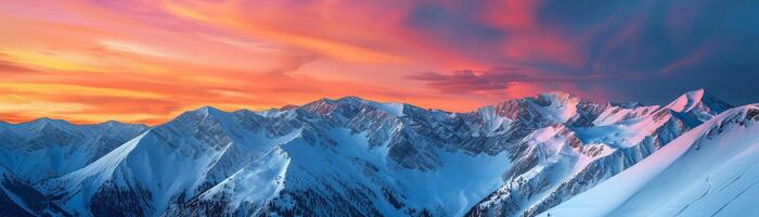 ai gegenereerd alpine bergen zonsopkomst, achtergrond afbeelding, generatief ai foto