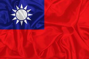 vlag van Taiwan realistisch ontwerp foto