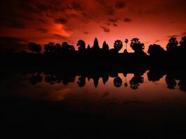 Angkor wat tempel, UNESCO wereld erfenis, siem oogsten, Cambodja foto