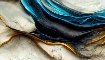 wervelingen van marmeren of de rimpelingen van agaat. vloeistof marmeren textuur. vloeistof kunst. abstract golven huid muur luxueus kunst ideeën. foto
