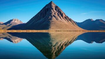 ai gegenereerd visvangst piramide meer ai gegenereerd foto