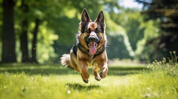 ai gegenereerd Speel hond oefening ai gegenereerd foto