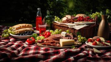 ai gegenereerd mand picknick structuur ai gegenereerd foto