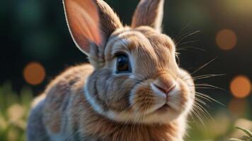 ai gegenereerd foto van schattig konijn konijn illustratie 3d. ai gegenereerd