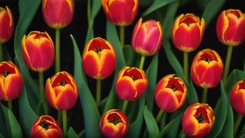 ai gegenereerd foto van gedraaid tulpen patroon. ai gegenereerd