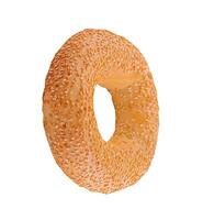 bagel met sesam zaden geïsoleerd Aan wit foto