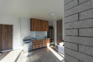 klein keuken een modern interieur ontwerp concept foto