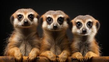 ai gegenereerd schattig klein pluizig puppy zitten, op zoek Bij camera binnenshuis gegenereerd door ai foto